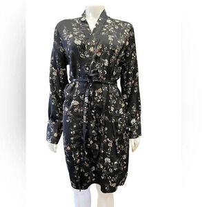Jacqueline De Yong Black Floral Wrap Dress  Size 42/10